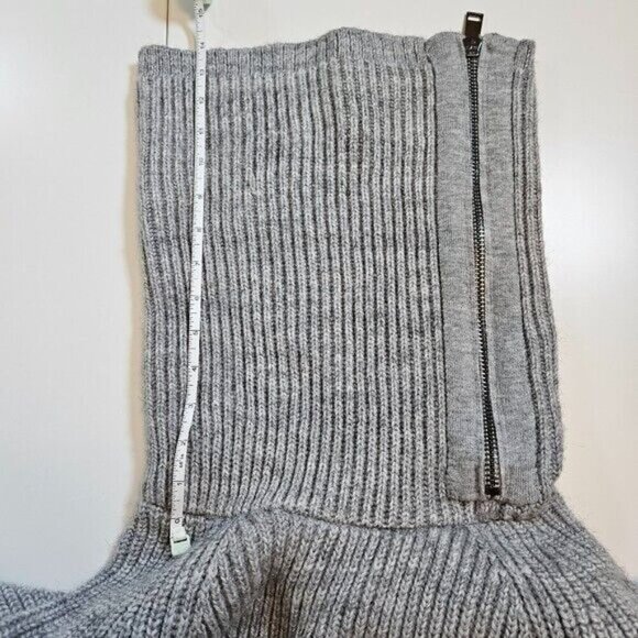 Contemporaine Sweater Women S Gray Exclusive Simons Chunky Ribbed Knit Oversized - Picture 10 of 16